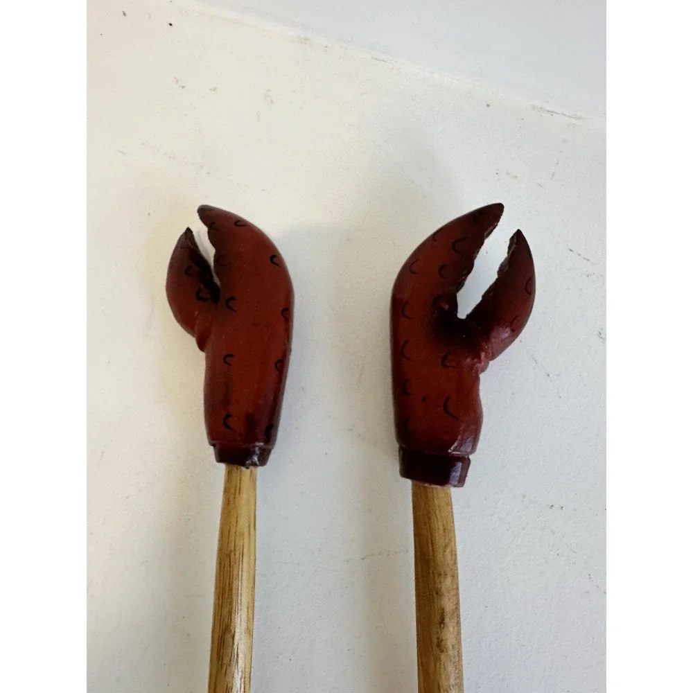 Crab‎ Or Lobster Handled Wooden Spoon (Set Of 2)